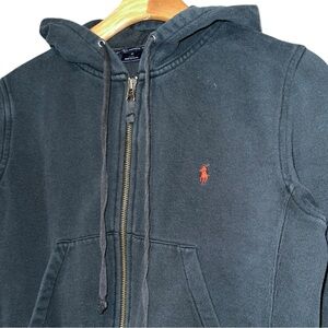 Ralph Lauren Sport Women’s Size M Black Full Zip Hooded Sweatshirt